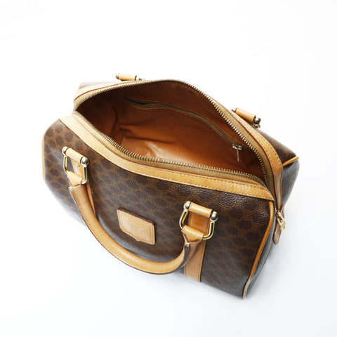 CELINE Celine Macadam PVC Handbag Brown WS25713