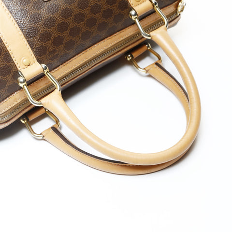 CELINE Celine Macadam PVC Handbag Brown WS25713