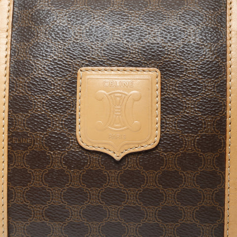 CELINE Celine Macadam PVC Handbag Brown WS25713