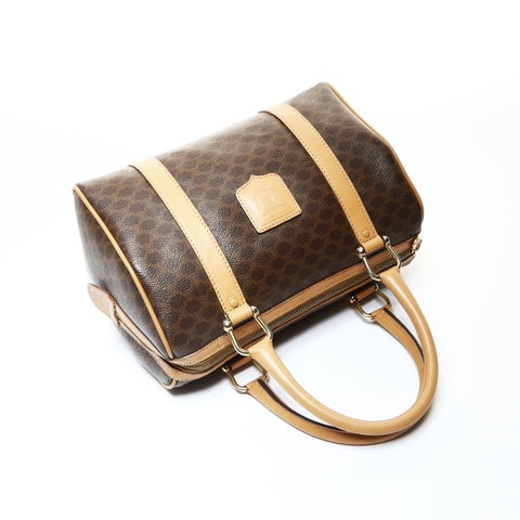 CELINE Celine Macadam PVC Handbag Brown WS25713