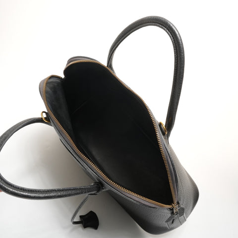 HERMES 1991 Bolide 35 Taurillon Clemence 2-way with U stamp Handbag black WS25714