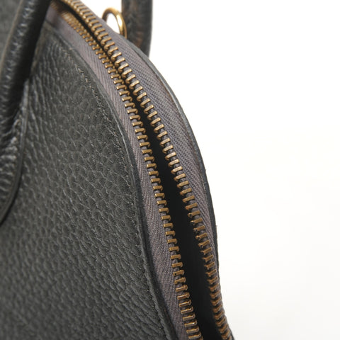 HERMES 1991 Bolide 35 Taurillon Clemence 2-way with U stamp Handbag black WS25714
