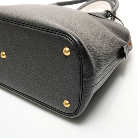 HERMES 1991 Bolide 35 Taurillon Clemence 2-way with U stamp Handbag black WS25714