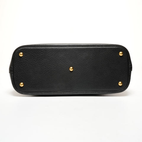 HERMES 1991 Bolide 35 Taurillon Clemence 2-way with U stamp Handbag black WS25714