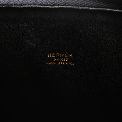 HERMES 1991 Bolide 35 Taurillon Clemence 2-way with U stamp Handbag black WS25714