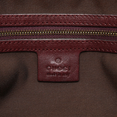 GUCCI GG Canvas Interlocking G 2way Burgundy Shoulder Bag Brown WS25716