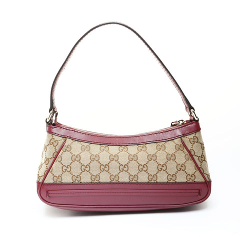 GUCCI GG canvas accessory pouch Shoulder Bag Red WS25717