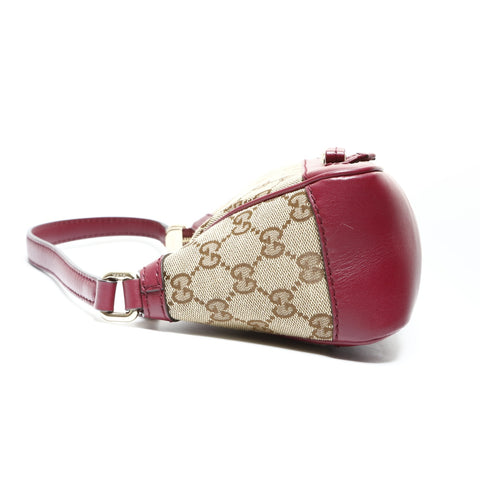 GUCCI GG canvas accessory pouch Shoulder Bag Red WS25717