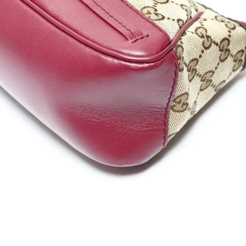 GUCCI GG canvas accessory pouch Shoulder Bag Red WS25717