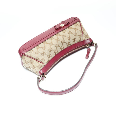 GUCCI GG canvas accessory pouch Shoulder Bag Red WS25717