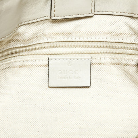 GUCCI GG Shima Suki Leather 2-Way Ivory Shoulder Bag Ivory WS25718