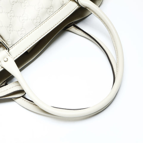 GUCCI GG Shima Suki Leather 2-Way Ivory Shoulder Bag Ivory WS25718