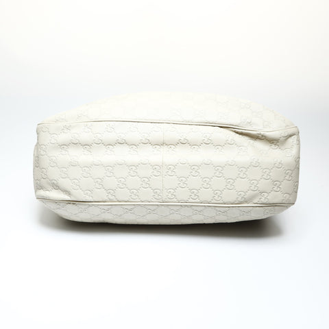 GUCCI GG Shima Suki Leather 2-Way Ivory Shoulder Bag Ivory WS25718