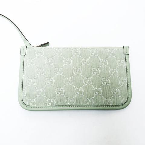 GUCCI GG Canvas Mint Mini Tote 2-Way 772183 Handbag green WS25719