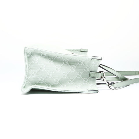 GUCCI GG Canvas Mint Mini Tote 2-Way 772183 Handbag green WS25719