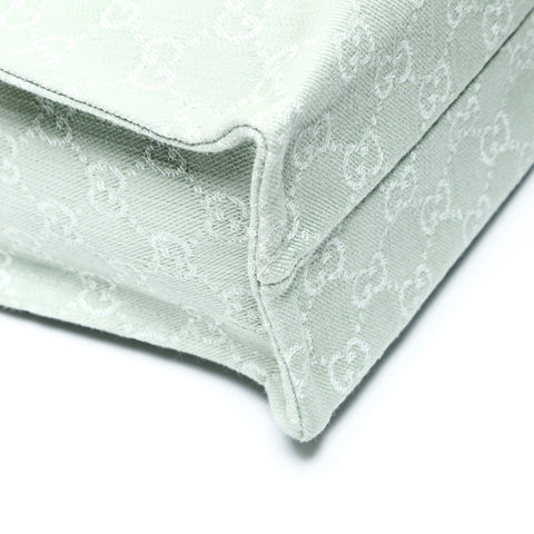 GUCCI GG Canvas Mint Mini Tote 2-Way 772183 Handbag green WS25719