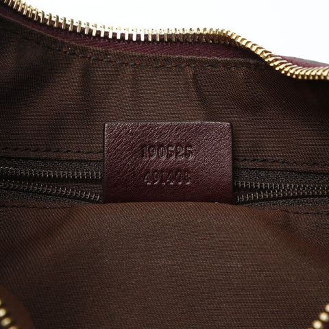 GUCCI Abby Leather GG Shima Shoulder Bag Red WS25724