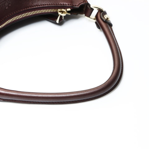 GUCCI Abby Leather GG Shima Shoulder Bag Red WS25724