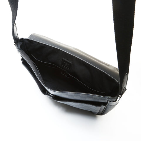 LOUIS VUITTON 2015 Damier Graphite Christopher Messenger Shoulder Bag black WS25725