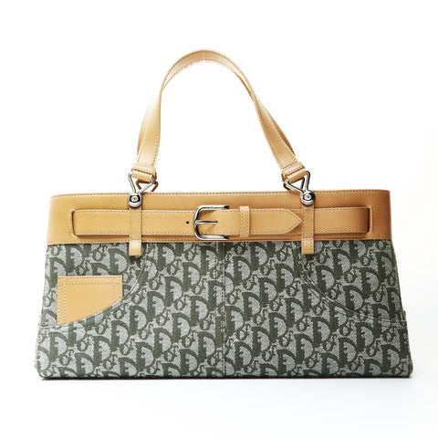 Christian Dior Trotter Canvas Handbag green WS25728