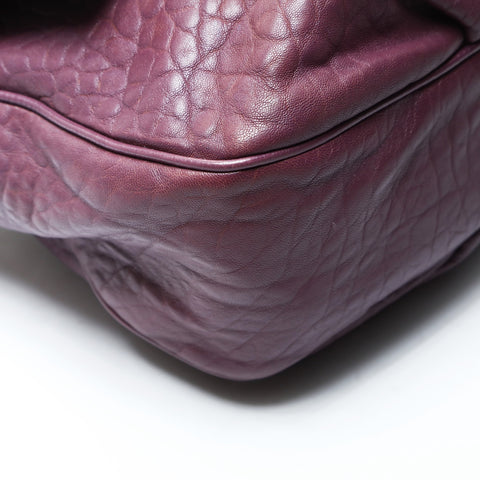 FENDI Leather Mia Bucket Chain 2way Shoulder Bag purple WS25729