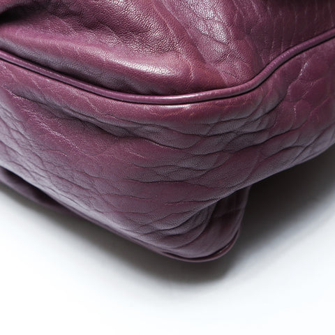 FENDI Leather Mia Bucket Chain 2way Shoulder Bag purple WS25729