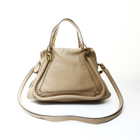 Chloe Leather Paraty 2way Shoulder Bag Brown WS25730