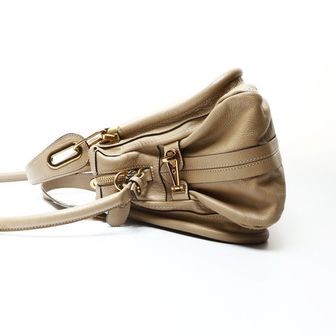 Chloe Leather Paraty 2way Shoulder Bag Brown WS25730