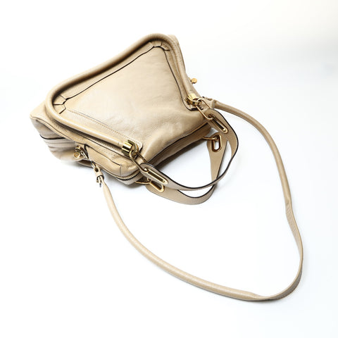 Chloe Leather Paraty 2way Shoulder Bag Brown WS25730
