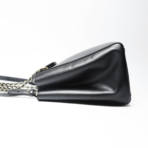 Salvatore Ferragamo Leather Vara 2way Chain Shoulder Bag black WS25731