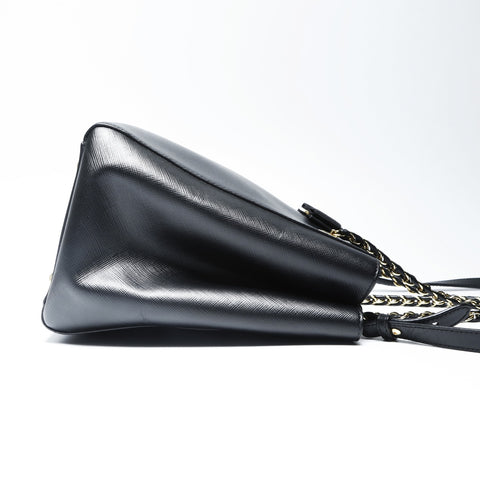 Salvatore Ferragamo Leather Vara 2way Chain Shoulder Bag black WS25731