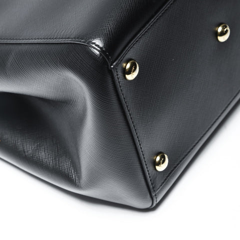 Salvatore Ferragamo Leather Vara 2way Chain Shoulder Bag black WS25731