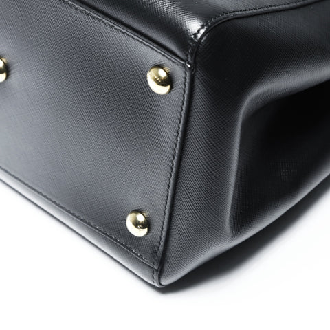 Salvatore Ferragamo Leather Vara 2way Chain Shoulder Bag black WS25731