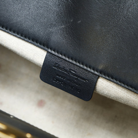 Salvatore Ferragamo Gancini canvas Handbag black WS25732