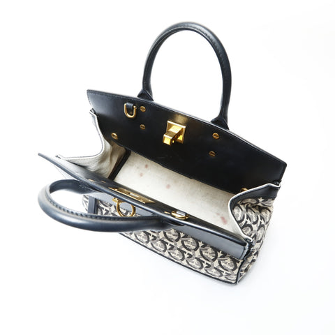 Salvatore Ferragamo Gancini canvas Handbag black WS25732