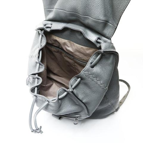 BOTTEGAVENETA Leather INTRECCIATO Backpack  Daypack gray WS25734