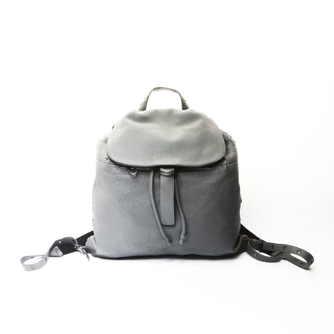 BOTTEGAVENETA Leather INTRECCIATO Backpack  Daypack gray WS25734