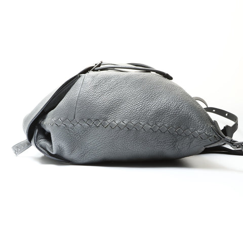 BOTTEGAVENETA Leather INTRECCIATO Backpack  Daypack gray WS25734