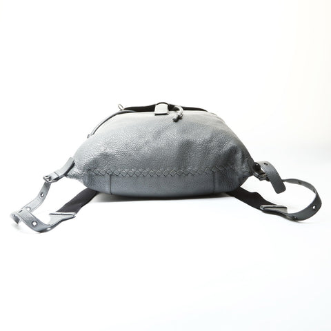 BOTTEGAVENETA Leather INTRECCIATO Backpack  Daypack gray WS25734