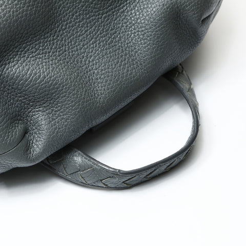 BOTTEGAVENETA Leather INTRECCIATO Backpack  Daypack gray WS25734