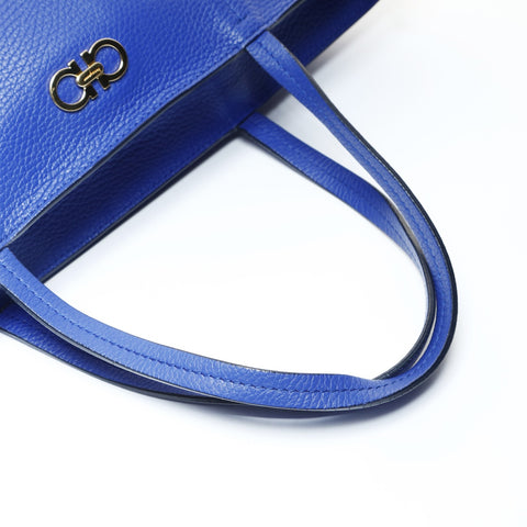 Salvatore Ferragamo Gancini leather Tote Bag blue WS25735