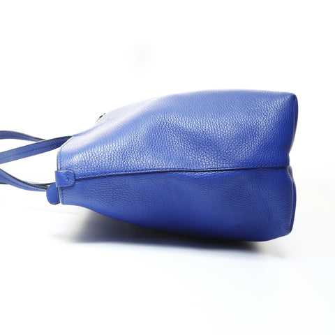 Salvatore Ferragamo Gancini leather Tote Bag blue WS25735