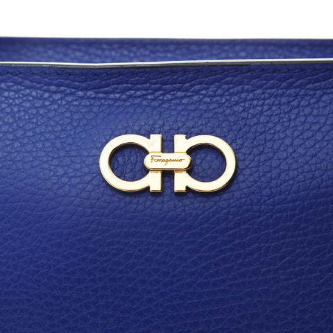Salvatore Ferragamo Gancini leather Tote Bag blue WS25735