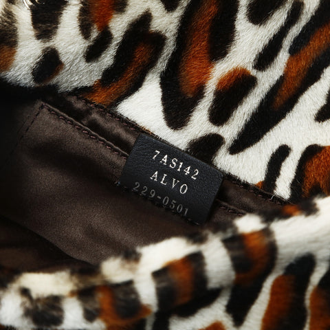 FENDI Leopard Pattern Harako Mini Bucket Bag, 2-way, 7AS142 Shoulder Bag white WS25738