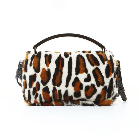 FENDI Leopard Pattern Harako Mini Bucket Bag, 2-way, 7AS142 Shoulder Bag white WS25738