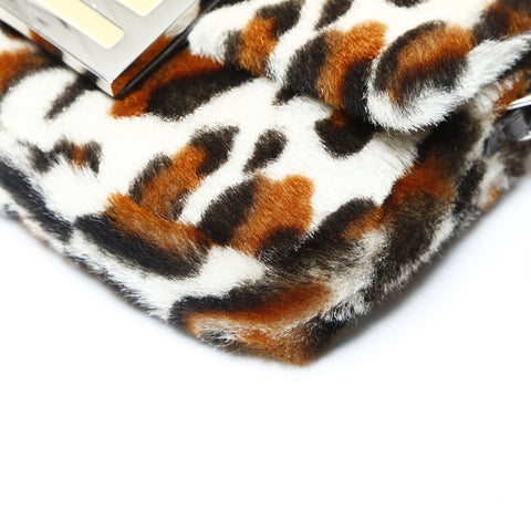 FENDI Leopard Pattern Harako Mini Bucket Bag, 2-way, 7AS142 Shoulder Bag white WS25738