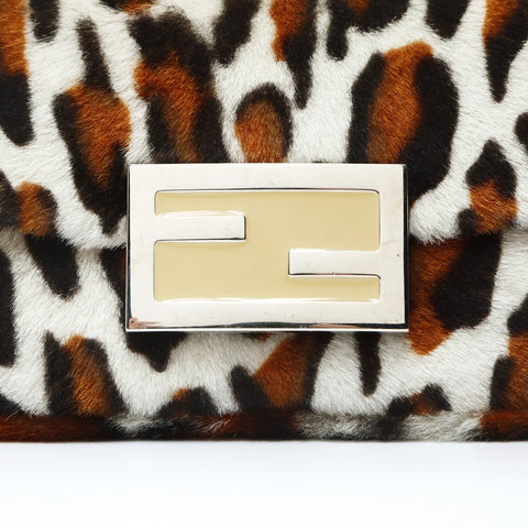 FENDI Leopard Pattern Harako Mini Bucket Bag, 2-way, 7AS142 Shoulder Bag white WS25738