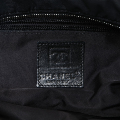 CHANEL No. 11 2009-2010 Sportsline COCO Mark Canvas Shoulder Bag black WS25740