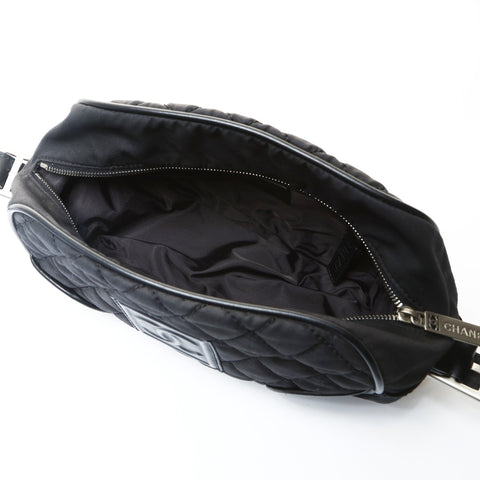 CHANEL No. 11 2009-2010 Sportsline COCO Mark Canvas Shoulder Bag black WS25740