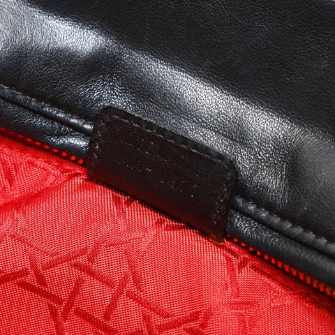 Christian Dior Suede Medium Lady Dior 2way Handbag black WS25742